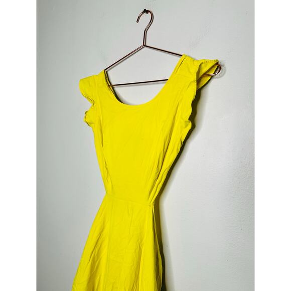 MARISSA WEBB x RTR Yellow Hourglass Waist Cutout Midi Summer Dress Size 4 - Picture 5 of 10